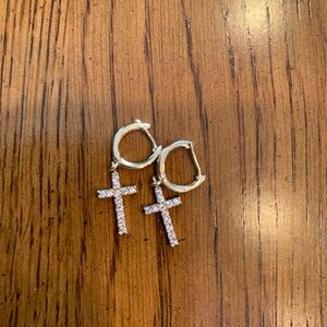 Mini Cross Earrings